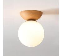 SANGPAO Moderna Decorazione Della Casa Plafoniera Vetro Bianco Smerigliato Legno Vicino Alla Plafoniera Piccolo Corridoio Apparecchio Di Illuminazione Lampada Da Soffitto Cucina Vintage Fattoria Per B