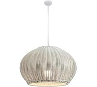 SANGPAO Nordico Bianco Intrecciato A Mano In Rattan Lampadario Intrecciato Boho Marrone Scuro Bambù Magazzino Lampadario Apparecchio Fattoria Cesto Di Vimini Lampada A Sospensione A Soffitto Per Cucin