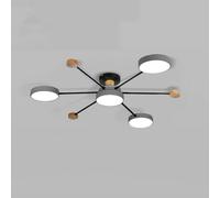 SANGPAO Plafoniera moderna di lusso Sputnik LED a semi-incasso Plafoniera industriale nordica per fattoria Grigio Verde Bianco Camera da letto in legno vicino alla lampada da soffitto per sala da pran