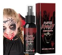 Sangue di vampiro, sangue di scena lavabile,Spray al plasma simulato per Halloween - Spray lavabile per schizzi di sangue realistici, gocce di sangue per gli occhi, vernice per il corpo per Zomb