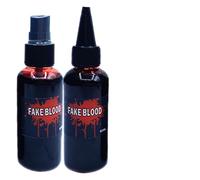Sangue finto di Halloween, confezione da 2 trucchi realistici da 60 ml, delicato sulla pelle per cosplay, spettacoli teatrali, feste a tema horror, case infestate, eventi in costume e festival