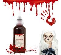 Sangue Finto,Halloween Sangue Finto,60ml Sangue Finto Rosso Scuro,Halloween Sangue Zombie,Lavabile Sangue Finto, per Carnevali,Film,Teatro,Scherzi,Ferite Simulate