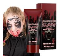 Sangue finto, Sangue finto lavabile, Trucco con sangue finto per Halloween, Oggetti di scena da vampiro, trucco realistico e speciale da 1,76 once, per sangue dal naso, cosplay, Sfx, ferita di carne,