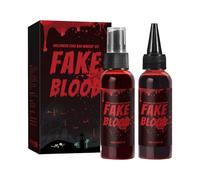Sangue liquido realistico, Trucco di sangue lavabile, Bottiglia di sangue finto portatile, Bottiglia di sangue finto portatile 3,1x11,5 cm/1,22x4,53 pollici per fotografia, drammi, insegnamento del tr