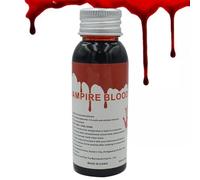 Sangue scenico, sangue finto, trucco di Halloween con sangue liquido finto 100 ml, pittura del sangue scenica, schizzamento di sangue falso lavabile, trucco del sangue zombie, sangue artificiale