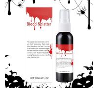 Sangue spray, sangue finto lavabile | Sangue di vampiro realistico lavabile da 60 ml | Oggetti di scena per feste con schizzi di sangue finti, trucco di Halloween per cosplay di vampiri zombi