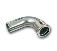 Sanha Therm Serie 24000 Curva 90° con estremità femmina-maschio, per impianti chiusi di riscaldamento, impianti ad aria compressa e attrezzature di estinzione antincendio, acciaio (rif. 124001A76)