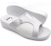 Sani' Ciabatta Donna Aperta Automodellante X Alluce Valgo Comfort Comode Traspiranti Correttore Separatore Dita Piedi (Bianco, 41)