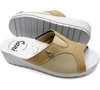 Ciabatta Donna Aperta Automodellante X Alluce Valgo Comfort Comode Traspiranti Pantofola Sanitaria Ospedale Casa Correttore (Beige, Sistema Taglie Calzature EU, Adulto, Donna, Numero, Media, 38)