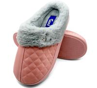 Sani' Pantofole Donna Invernali Ciabatte da casa con Pelliccia Comode Punta Chiusa Calde Morbide Peluche Antiscivolo Impermeabili (Rosa, Sistema Taglie Calzature EU, Adulto, Donna, Numero, Media, 38)