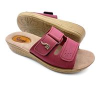 Sani' Pantofole Donna Regolabili Sottopiede Antishock Traspiranti con Doppia Fascia a Strappo Regolabile Comode Avvolgenti (Borgogna, Sistema Taglie Calzature EU, Adulto, Donna, Numero, Media, 40)