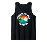 Sanibel Island Florida Distressed Vintage 80s Beach Retro Canotta