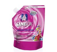 Sanibox Detergente concentrato profumato al Lampone e Mirtillo, 100ml. Specificatamente indicato nella pulizia profonda degli ambienti in cui vivono gli animali domestici.
