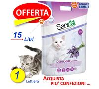 SANICAT Diamonds Lettiera alla LAVANDA 5 / 15 Litri da 1 FINO a 4 confezioni