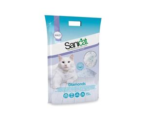 Sanicat Diamonds Lettiera per Gatti in Perle di Silice 15 Litri