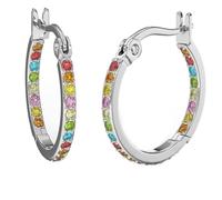 Sanico BJT407 ORECCHINI HOOP/CRISTALLI MULTICOLOR 20MM STAINLESS STEEL