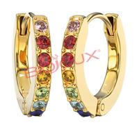 Sanico BJT726 ORECCHINI CRYSTAL HOOP GOLD PLATED