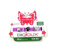 Sanico BRACCIALETTO LILAC IN SILICONE CON CHARMS DI METALLO