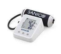 SANICO Misuratore di Pressione da Braccio - Compatto, Misura Pressione Arteriosa e Rileva Battiti Cardiaci Irregolari con Tecnica IHB - Bracciale M-L, Spia Esercizio, Memoria Letture Dati per 2 Utenti