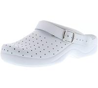 SANIFLEX 642-10 Certificato Medico Sandali Zoccoli Sabot Pantofole Scarpe di Pelle, Donna, Bianco, EU 40
