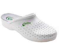 SANIFLEX Ciabatta Pelle Uomo Bianca Sanitaria (42)