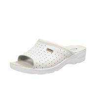 Saniflex Pantofole Sanitarie In Pelle Bianco - Donna Scarpe Ciabatte Fascia