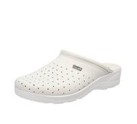 Saniflex Pantofole Sanitarie In Pelle Bianco - Donna Scarpe Ciabatte Pantofole