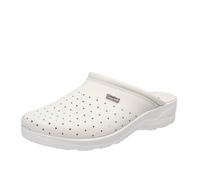 Saniflex Pantofole Sanitarie In Pelle Bianco - Donna Scarpe Ciabatte Pantofole