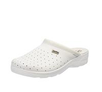 Saniflex Pantofole Sanitarie In Pelle Bianco - Uomo Scarpe Ciabatte