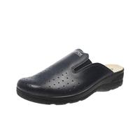 Saniflex Pantofole Sanitarie In Pelle Blu - Donna Scarpe Ciabatte Pantofole