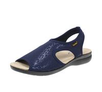 Saniflex Sandali In Tessuto Elasticizzato Blu - Donna Scarpe Ciabatte