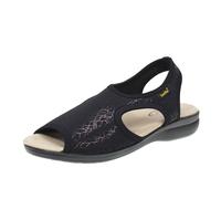 Saniflex Sandali In Tessuto Elasticizzato Nero - Donna Scarpe Ciabatte