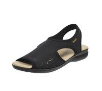 Saniflex Sandali In Tessuto Elasticizzato Nero - Donna Scarpe Ciabatte Fascia