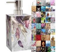 Sanilo Dispenser di sapone di prima qualità, grande scelta di belli dosatore di sapone bagno, design elegante (Piume)
