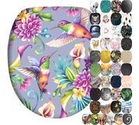 Sanilo Sedile WC con chiusura ammortizzata, grande scelta di belli copriwater da legno robusto e di alta qualità (Colibrì)