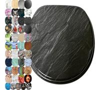 Sanilo Sedile WC, grande scelta di belli copriwater da legno robusto e di alta qualità (Granite)