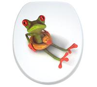 Sanilo Sedile WC, montaggio facile, copriwater con cerniere robuste Froggy
