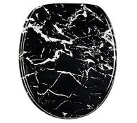Sanilo Sedile WC, montaggio facile, copriwater con cerniere robuste Marmo nero