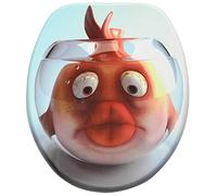 Sanilo Sedile WC, montaggio facile, copriwater con cerniere robuste Pesci rossi