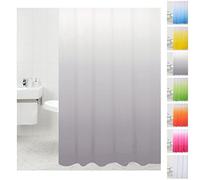 Sanilo Tenda da doccia, grande scelta di belle tende vasca da bagno di alta qualità, 12 anelli inclusi, impermeabile, effetto anti-muffa (180 x 200 cm, Grigio)