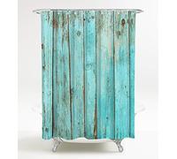 Sanilo Tenda da doccia Lumber 180 x 200 cm, Tende Vasca da Bagno, 12 anelli inclusi, impermeabile, effetto anti-muffa