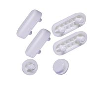 Saniplast 2FSE503702 Set Paracolpi per Sedili WC, Plastica, Bianco, 4.7x1.8x1.7 cm