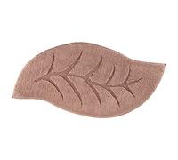 Saniplast Magnolia tappeto bagno tinta unita 55x100 cm a forma di foglia - colore rosa agè