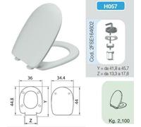 Saniplast Passepartout Sedile WC, Resina Termoindurente, Bianco, 44.8x36x4.8 cm