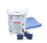 Sanit Cubi per cassetta dell'acqua - 10 pezzi, 40 settimane di freschezza in bagno - incluso panno in microfibra by kör4u - Made in Germany