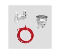 SANIT Pulsante WC 2V Pneumatico Soluzione Arredo Rotondo Cromo
