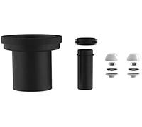 Sanit Raccordo per WC da 180 mm (DN 90, Colore Bianco, Adatto per WC a Parete, Tubo di Collegamento da 45 mm + connettore per Tubo di Scarico + Raccordo DN 90) 58.931.00..000