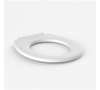 Sanit 56.022.01.0000 Sedile WC Bianco con Cerniere in Acciaio Cromato Senza Coperchio