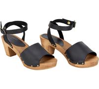 Sanita Clogs Sandali da donna Wood-Yara Square Flex Sandal Nero EUR 35 Nero