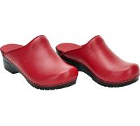 Sanita Ladies Open Clog Original-Sonja Pu Open Red EUR 37 Rosso